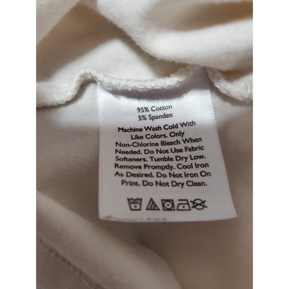 Eddie Bauer Women’s Outdoor Turtleneck Long Sleeve Top Size L Ivory Cream - Picture 6 of 12